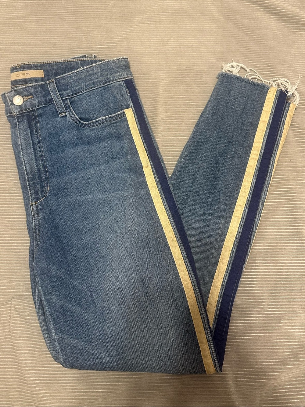 Joe's Jeans High Rise Skinny Ankle Jeans Medium Wash Side Stripes Women’s 29